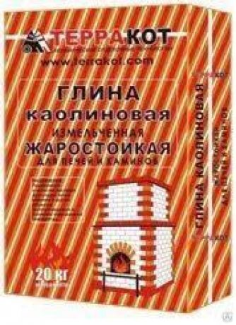 Глина каолиновая "Терракот" жаростойкая, 20 кг.